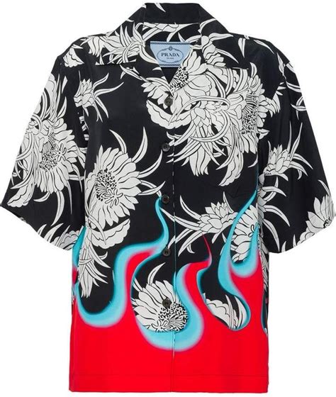 prada hawaiian print shirt